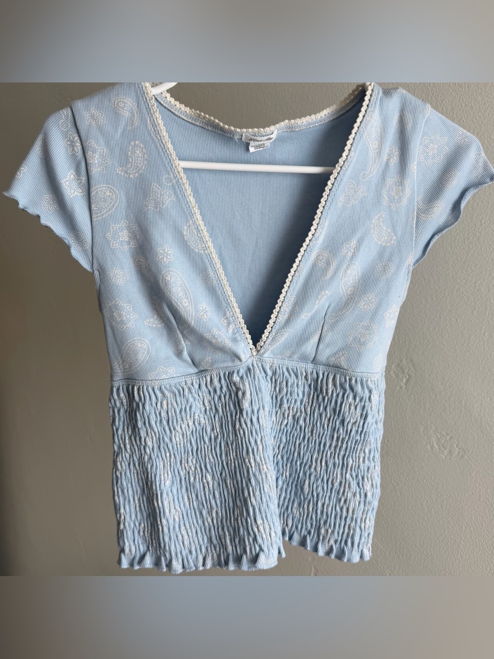 Kimchi Blue Only You Smocked Short Sleeve Top